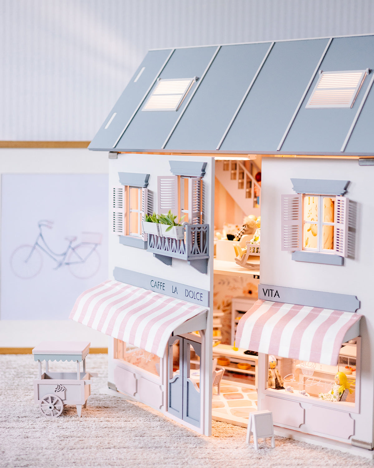 House of Rome – Italian Style Dollhouse with Café & Bakery