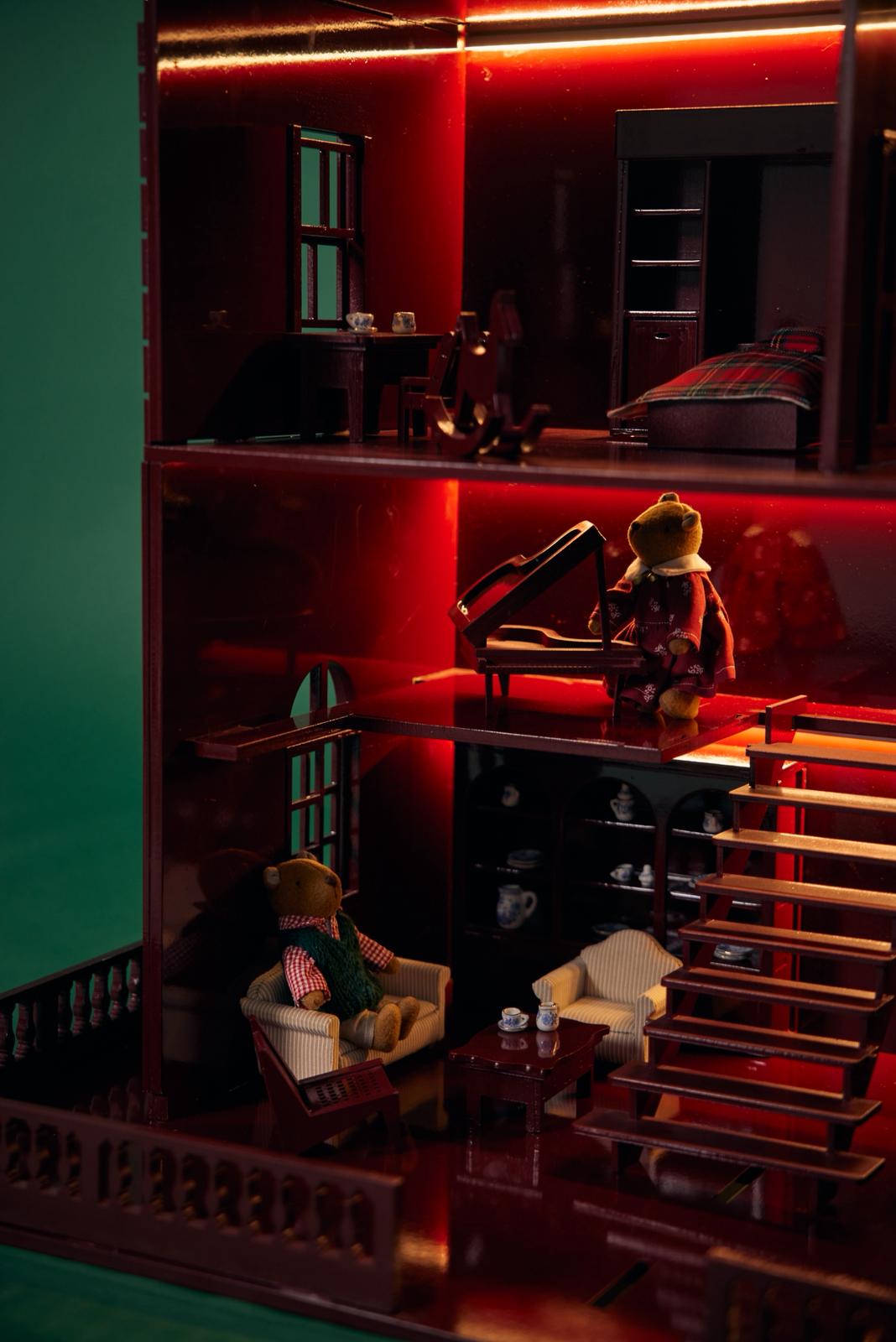 a living room with furniture and decor