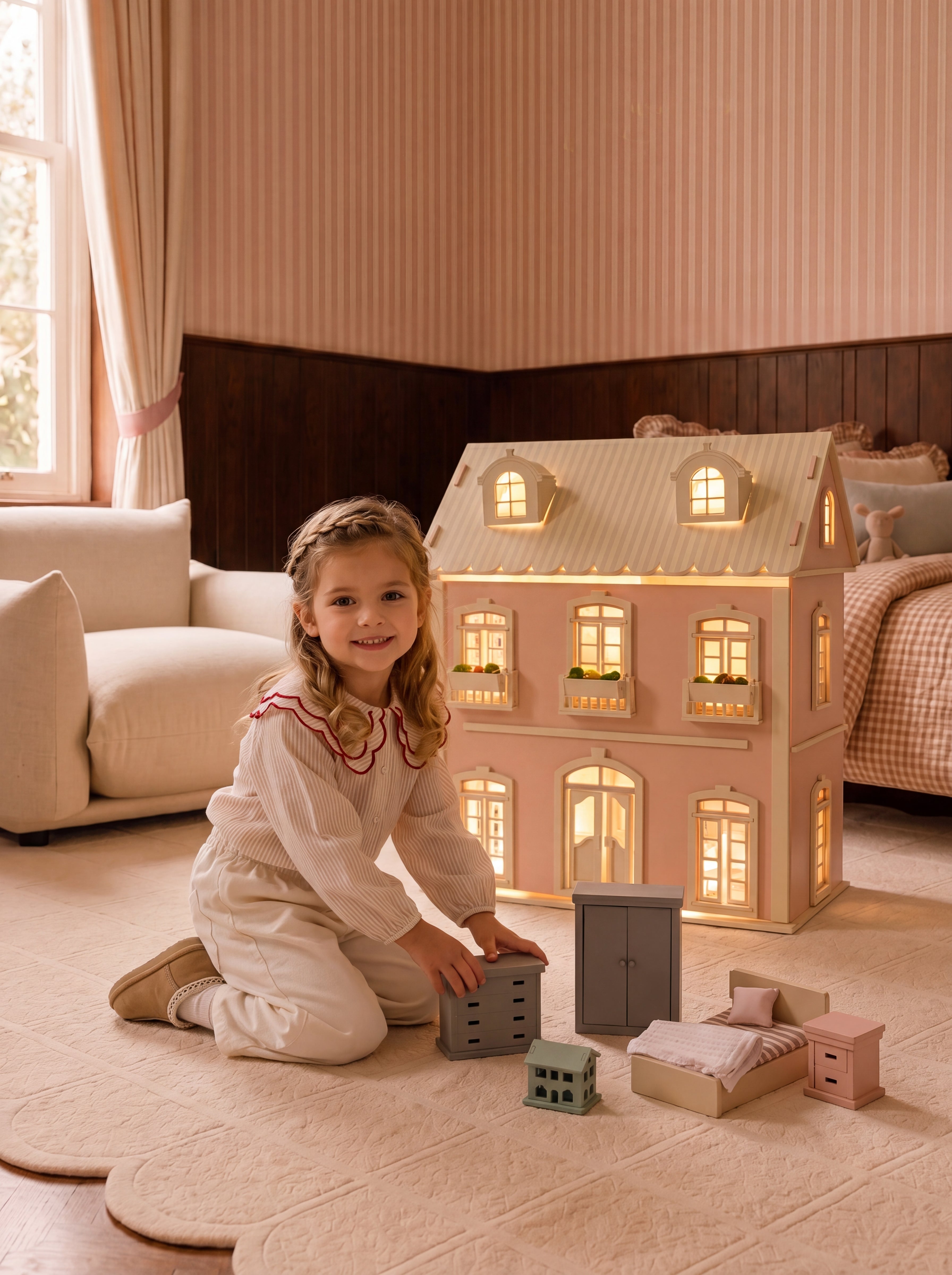 House of Nice – French Riviera Handcrafted Wooden Dollhouse