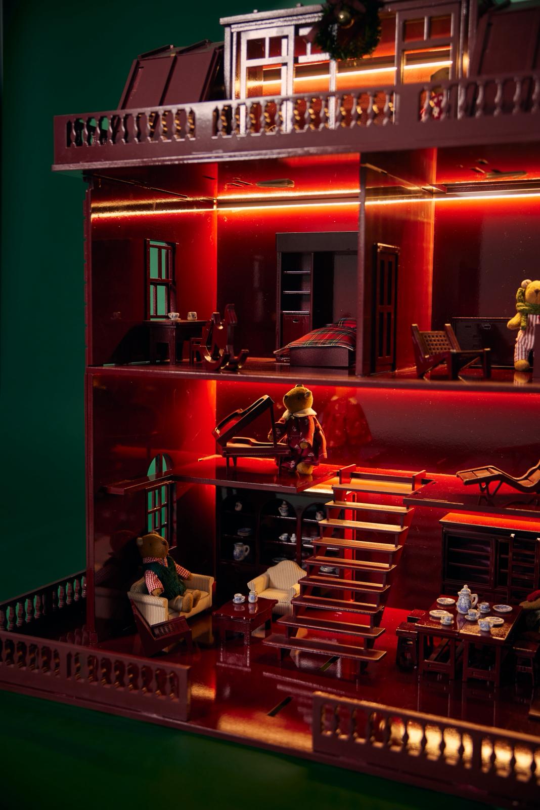 quiet luxury Christmas dollhouse