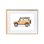 Orange Land Rover Defender