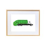 Green Garbage Truck