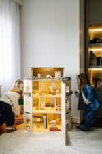 handcrafted four-story Paris Dollhouse featuring French architectural details