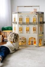 handcrafted four-story Paris Dollhouse featuring French architectural details